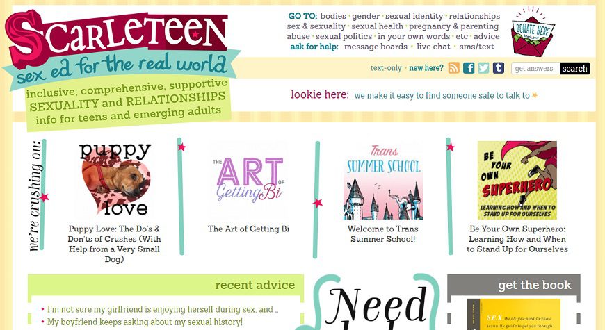 Scarleteen: Sexuality 101 for Teens