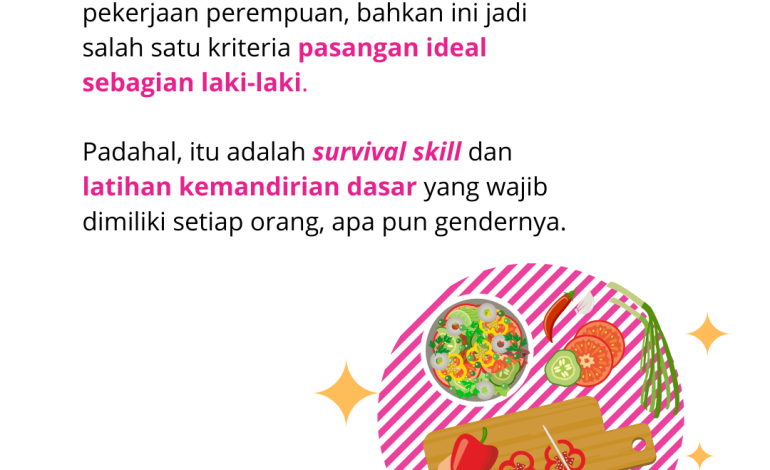 Memasak adalah ‘Survival Skill’ Buat Semua Gender, Bukan Cuma Tugas Perempuan