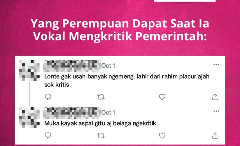 Yang Perempuan Dapat Saat Ia Vokal Mengkritik Pemerintah